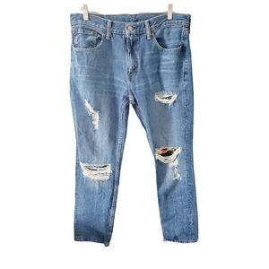 Levi's 511 Women's Busted Knee Distressed/Destroyed 5 Pocket Jeans Size 34/32
